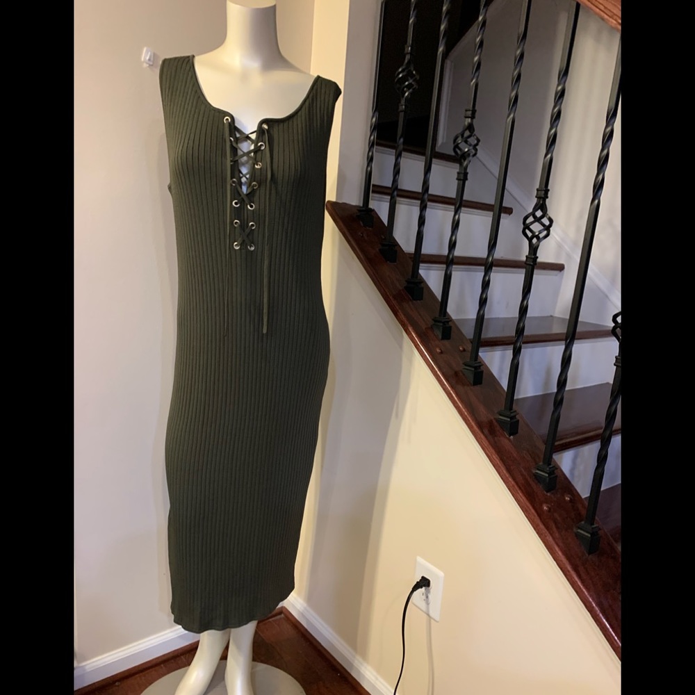 New York and Company Lace Up Dress